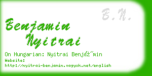 benjamin nyitrai business card